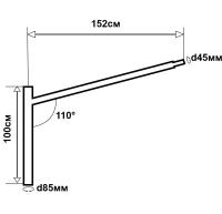 Кронштейн К1 (цвет: темный графит) (кронштейн к консольным опорам) купить в Минске | Низкая цена.