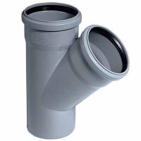 Тройник ПВХ для внутренней канализации 110х110х45° мм купить в Минске, цена, фото, отзывы, описания