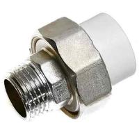 Муфта полипропиленовая разъемная ПП 20х3/4" с наружной резьбой MeerPlast купить в Минске | Низкая цена.