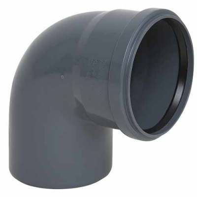 Отвод ПВХ для внутренней канализации 50х90° мм