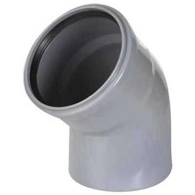 Отвод ПВХ для внутренней канализации 50х45° мм