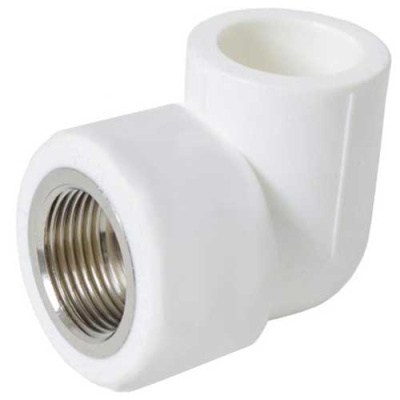  Угольник 90° ПП 20х3/4" ВР белый MeerPlast купить в Минске | Низкая цена.