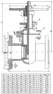 Задвижка чугунная 30ч6бр DN 200