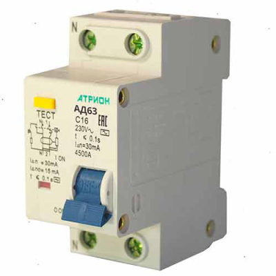 ДИФ 2/40А 30мА (АД63) тип C 2М АТРИОН купить в Минске